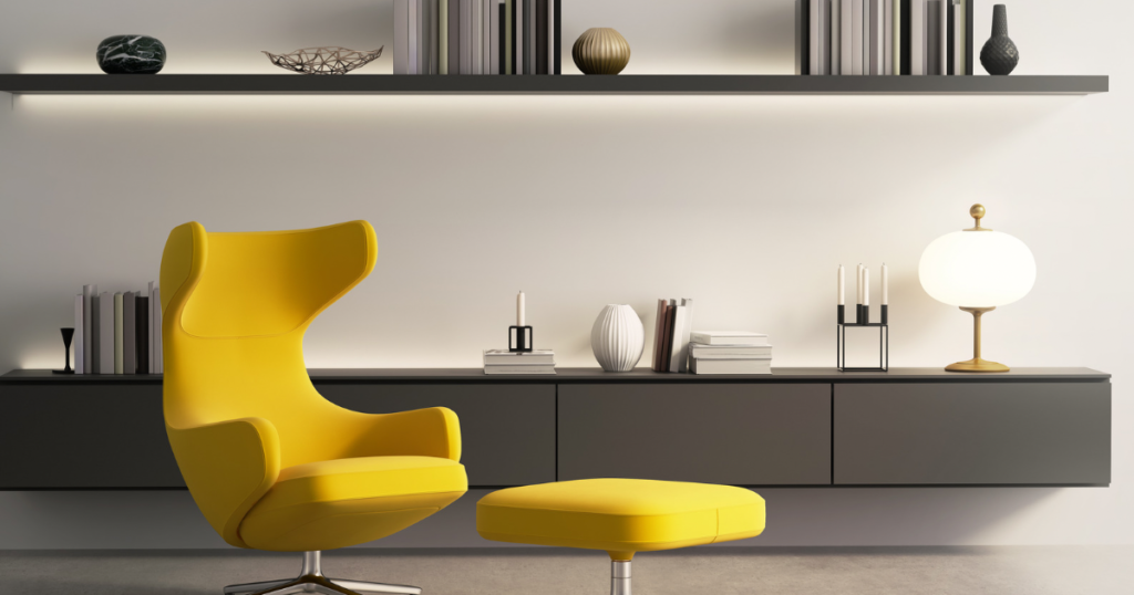 Affordable alternatives to designer furniture-accent chair set up